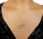 Preview: Collier Kette mit Anhänger Ringe Silber rosé 925 45cm