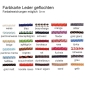 Preview: Exklusives Ledercollier 5mm für Wechselschliesse geflochten in 30 Farben Edelstahl