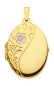 Preview: Medaillon oval Blumen 22x28mm 8Kt GOLD