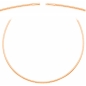 Preview: Collier Omegareifen 1,3mm Bajonett rose vergoldet 925 Silber 40cm