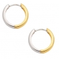 Preview: Creole Klappscharnier bicolor Ø13.8mm 14Kt 585 GOLD - WEISSGOLD