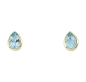 Preview: Ohrstecker Aquamarin 6x8mm Tropfen 585 Gold