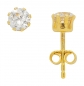 Preview: Ohrstecker 5mm Zirkonia rund 8Kt 333 GOLD