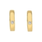 Preview: Creole Klappscharnier Zirkonia Ø13,6mm 8Kt 333 GOLD