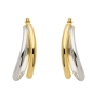 Preview: Creole 21x5,6mm bicolor 8Kt 333 GOLD WEISSGOLD