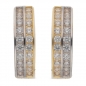 Preview: Creole bicoor 15x4,1mm Klappscharnier Zirkonia 14Kt 585 GOLD