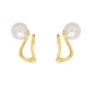 Preview: Ohrclipse mit Zuchtperle 8mm 14Kt 585 GOLD