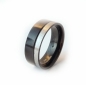 Preview: Edelstahl Ring schwarz/silver