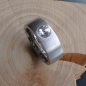 Preview: Ring aus Edelstahl 10mm mit Zirkonia crystal