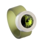 Preview: Edelstahl PVC Ring oliv mit Kristall Steine nach Wahl