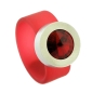 Preview: Edelstahl PVC Ring rot mit Kristall Steine nach Wahl