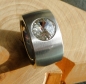 Preview: Ring aus Edelstahl 14 mm mit Kristall Stein nach Wahl