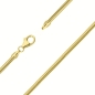 Preview: Kette Schlange 1,6mm rund vergoldet Silber 925 40cm