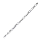 Preview: Armband 7mm Figarokette flach Silber 925 20, 21cm