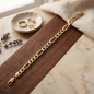 Preview: Armband 7mm Figarokette flach Silber 925 vergoldet 20, 21cm