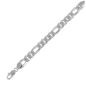 Preview: Armband 9mm Figarokette flach Silber 925 21, 22cm