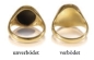 Preview: Siegelring ovale Platte Onyx 21x16,5mm 585 Gold