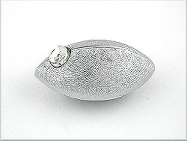 Brosche, Maus, silber-matt