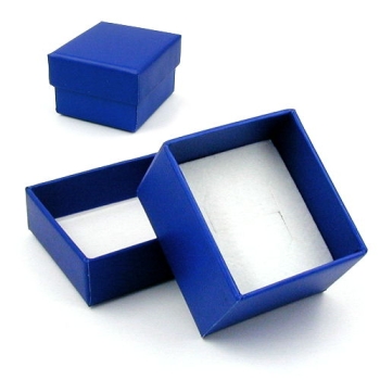 Schachtel Karton blau 40x45x30 Ringe Ohrschmuck