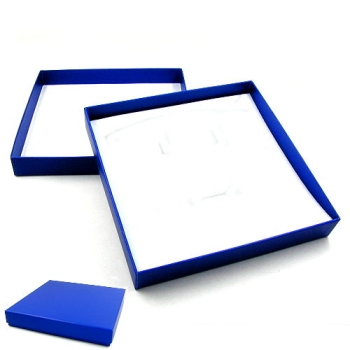 Schmuckschachtel 16x16 für Collier/Schmuckset blau Kartonage