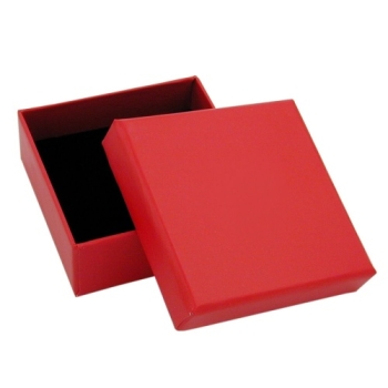 Schmuckschachtel 6x6 für Kette/Ohrring rot Kartonage