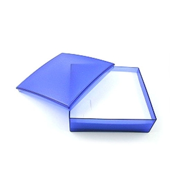 Uni-Schachtel blau-transparent 80x80mm