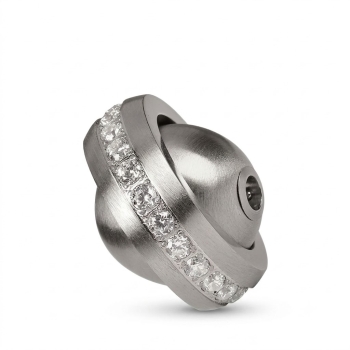 Wechselschliesse Planet Kugel matt 14mm Ring Zirkonia Edelstahl
