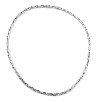 Kette 6mm Ankerkette rhodiniert diamantiert 50cm