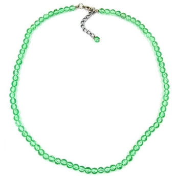 Kette 6mm Perle Kunststoff kiwi-transparent 50cm