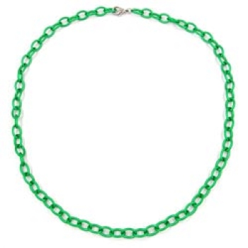 Kette 7mm Eloxalkette Anker weit oval grün-matt Aluminium 50cm