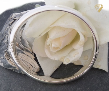 Preview: Armreif 8mm gewölbt oval 925 Sterling Silber