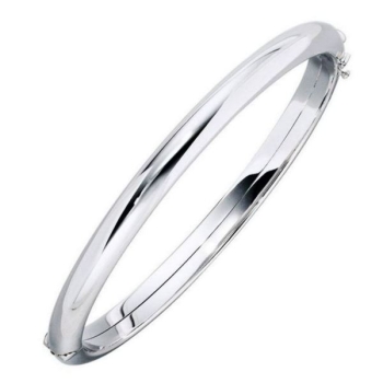 Armreif gewölbt oval 925 Sterling Silber 6mm