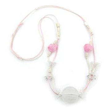 Kette, weiß-rosa, Blütenkelch