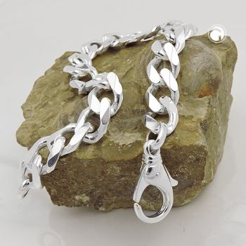 Armband 11x2mm Weitpanzer Silber 925 21cm