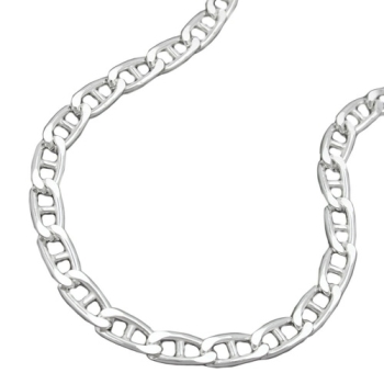 Kette 4,2mm Stegpanzerkette glänzend Silber 925 60cm