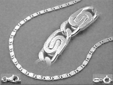 Armband S-Panzer diamantiert Silber 925 19cm