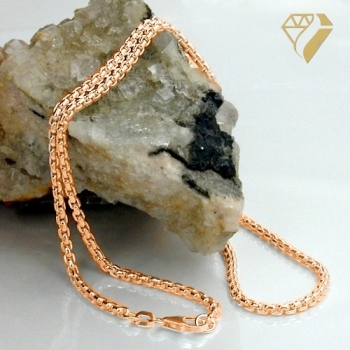 Preview: Kette Collier Venezianer 2mm rund Silber 925 rosé vergoldet 70cm