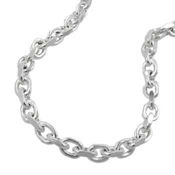 Kette 3,5mm Ankerkette 4x diamantiert Silber 925 50cm