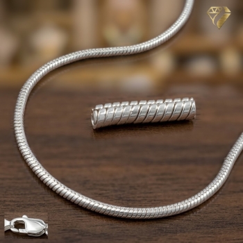 Preview: Kette Schlange 2mm rund Silber 925 42cm