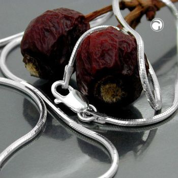 Kette 1,3mm Schlangenkette fünfkantig diamantiert Silber 925 50cm