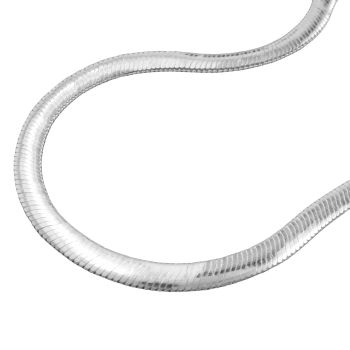 Kette 4mm Schlange flach glänzend Silber 925 45cm