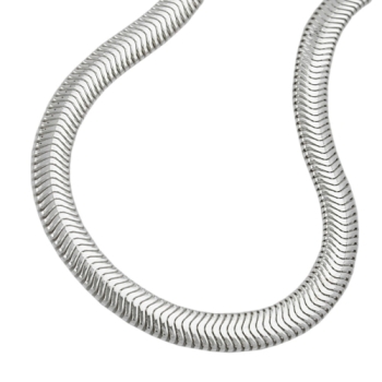 Kette 6x2mm flache Schlangenkette glänzend Silber 925 44cm