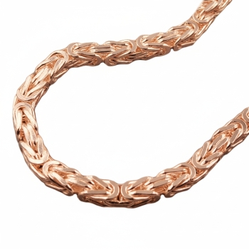 Kette Collier 5mm Königskette Silber 925 rose vergoldet 50cm