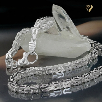 Preview: Kette Collier 5mm Königskette Silber 925 70cm