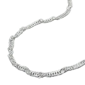 Kette 2mm Singapurkette diamantiert Silber 925 60cm