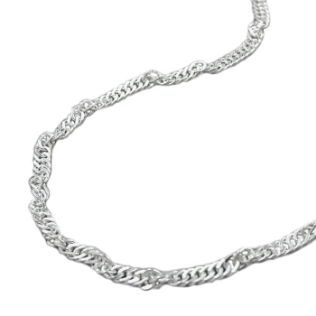Collier Singapur diamantiert Silber 925 36cm