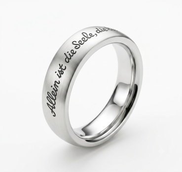 Ring Edelstahl mit Gravur - Goethe