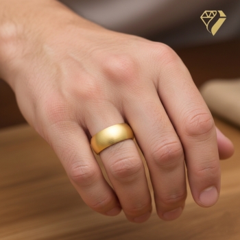 Preview: Ring 10mm Edelstahl goldplattiert