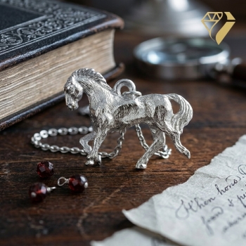 Anhänger Pferd Weissgold