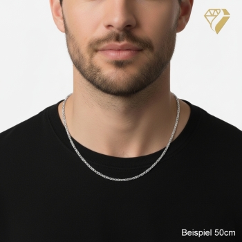 Preview: Kette Collier 2,8mm Königskette Silber 925 55cm